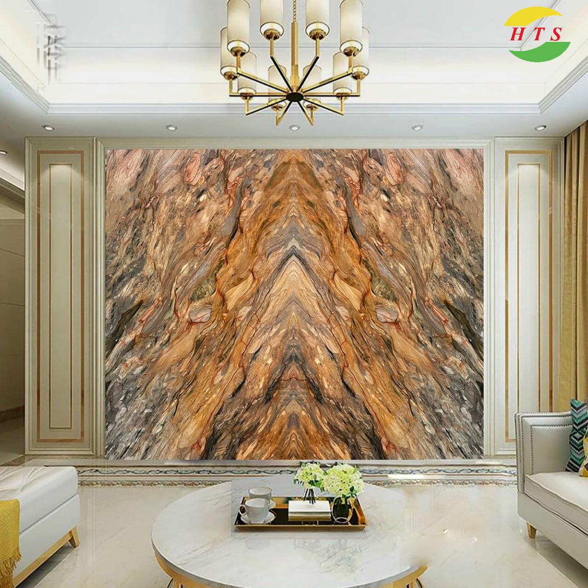 tranh đá thạch anh vàng nâu